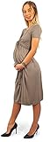 sofsy Soft-Touch Rayon Blend Tie Front Nursing & Maternity Fashion Dress (4, グリーン)
