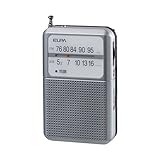 エルパ (ELPA) AM/FM 電池長持ちラジオ (アナログ + 長持ち) ラジオ/防災 (ER-P80F シルバー)
