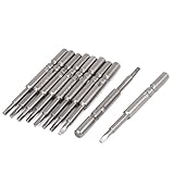 uxcell トライアングル・スクリュードライバービット　60mm長さ　5mmラウンド･シャンク　10個入り