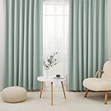 Hansleep カーテン 1級遮光 4枚セット 幅100cm丈220cm カルダモングリーン 断熱 防寒 防音 省エネ 厚手 無地 おしゃ