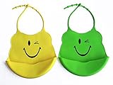 Summer Sale Winky Face Silicone Baby Bibs - by Legacy Ware