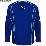 Kansas City Royals MLBメンズTherma Base on - field practice Pullover Fleece – Blue ( Medium )