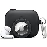 【elago】 AirPods Pro 対応 ケース カメラ デザイン カラビナ 付 シリコン カバー AirTag 収納 可 紛失防止 シリコンケース 耐衝撃 落下防止 ケースカバー [ Apple AirPodsPro MWP22J/A エアーポッズプロ エアポッツ プロ エアーポッツプロ 対応 ] SNAP SHOT CASE ブラック