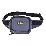 グリッドプリントジッパークロージャーブルーナイロンオックスフォードツールホルダーウエストバッグ