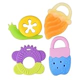 Blulu Baby Teether Baby Teething Toys, Set of 4 [並行輸入品]