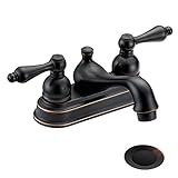 Designers Impressions 655687 Oil Rubbed Bronze Two Handle Lavatory Bathroom Vanity Faucet - Bathroom
