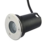 RSN LED Inground Light Landscape Light 1W White Color 6000K 12V Low Voltagr with Stainless Steel Cov
