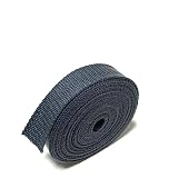 ECOKIJI(エコキジ)薄手 カバンテープ 厚み約1.4mm 綿ぽいポリエステル(幅25mm(長さ5m)ダークグレー(KTS25D5)
