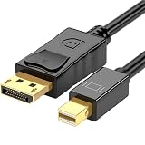 Mini DisplayPort → DisplayPort 変換 ケーブル Mini DP to DP 変換ケーブル プラグアンドプレイ 1080P 1.8m ブラック 互換Thunderbolt 互換ノートパソコン デスクトップパソコン テレビ ディスプレイ プロジェクタなど