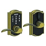 Schlage Touch Camelot Lock with Accent Lever (Antique Brass) FE695 CAM 609 ACC by Schlage Lock Compa