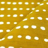 染の安坊 手ぬぐい「いろまめ 鬱金色地染」 本染め 綿100% 特岡 日本製 35cm×100cm