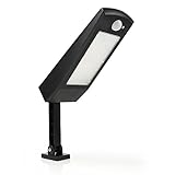SINJIAlight 防犯センサーライト ソーラー ledライト 人感センサー 防水 照明 屋外 玄関 照明 夜間自動点灯 屋外 街灯 ソーラー led 外灯 (ブラックシェル, 暖かい光)