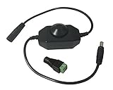 TronicsPros DC 12V-24V 3A LED Strip Dimmer Switch PWM Dimmer Controller DC Jack Adapter Connector fo