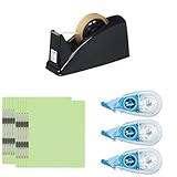 【セット買い】PLUS(プラス) テープカッター TC-101Eブラック 37-297 + PLUS(プラス) プラス エコノミー フラットファイル A4縦 2穴 10冊パック 79-356 グリーン + プラス 修正テープ ホワイパープチ 5mm WH-815-3P ブルー 3個パック 49-245