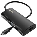 バッファロー USB-C ハブ ドッキングステーション 5-in-1 100W USB PD HDMI 4K LANポート Type-C Type-A USB3.2 Gen1 高速データ転送 急速充電 【 Windows/Mac/Chrome/iOS 】ブラック LUD-U3-CGHDBK/N