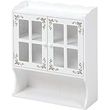 スパイスラック(調味料ラック/スパイスボックス) 幅42cm 扉/可動棚付き ローズ柄 ホワイト(白) 【代引不可】 生活用品 インテリア 雑貨 インテリア 家具 キッチンワゴン top1-ds-1314377-ah [簡素パッケージ品]