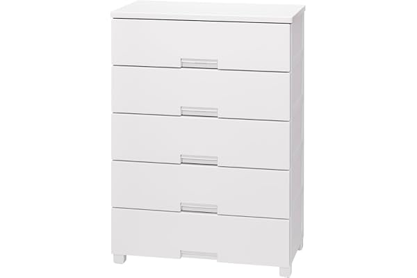 Tenma Multi-Tier Storage Case Fitz Chest 75 cm Width 5-Drawer White 75 x 41 x 105 cm Fully Assembled 7505