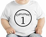 Drunk Number One Slogan オーガニックベビーTシャツ 12 - 18 Months