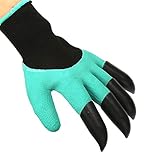 アウトドア ガーデングローブ　ガーデニング用手袋　園芸用手袋　掘り　植栽手袋　4個爪付き　防刃　滑り止め　防水作業用　園芸用具　高品質　男女兼用　お買い得　（左爪）