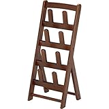 折りたたみ式スリッパラック(スリッパ収納) 木製(天然木) 4段