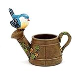 小鳥 プランター 植木 鉢 じょうろ 型 ガーデニング アンティーク (ブロンド)