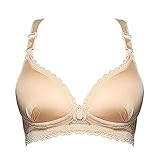 bestjpshopレディース パッド付き ストラップ 前ボタン 妊娠 授乳 ブラジャー
