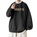 [Aaronlive] メンズパーカー長袖秋冬服メンズ パーカー 大きいサイズ 人気 プルオーバー トレーナー カジュアル 快適 ゆったり プルオーバー black L