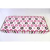 Mod Dots/Stripes Pink/choco Dots changing pad cover by Bacati [並行輸入品]