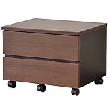 ライフスタイリングショップ プリンターワゴン サイドチェスト 幅50×奥行40 キャスター ブラウン LS-864BR