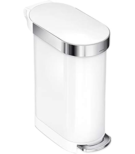 Amazon｜simplehuman 小さなバスルームゴミ箱 蓋付き ステンレス
