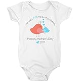 No One Loves Me Like My Mommy 。 – Happy母の日 – ブルーBaby Birdボディスーツ カラー: ホワイト