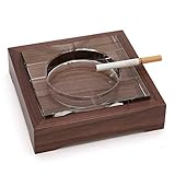 CXQ ヨーロッパスタイルのクリエイティブ木製クリスタルガラス灰皿