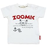 【本体綿100％】2017年 夏物 ZOOMIC ズーミック 天竺 ビンテージプリント 半袖Ｔシャツ ホワイト◇90cm