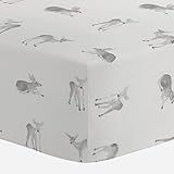 Carousel Designs Silver Gray Fawns Crib Sheet by Carousel Designs