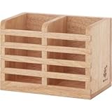 木製カトラリー収納スタンド（仕切り付） ボヌール ナチュラル ４個セット (送料無料)