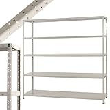 KT-4 幅180×奥行45×高さ180cm 5段 ホワイトグレー 150㎏/段