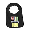 Wild About Being Unoおもしろ幼児Jerseyよだれかけ カラー: ブラック