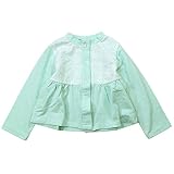 《春夏対応》 SUCRE(シュクル) 杢ストレッチ天竺長袖カーディガン 100cm /グリーン NO.F-473085