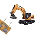 1/64 ミニRCフォークリフト、2.4G 10KM/h フルプロポーショナルミニRCトランスポート車両、コントローラー、カーゴフック、フォーク、パレット付き (掘削機)