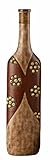 Cal Lighting TA-777ML Roseville Ceramic Vase Tribal With Spiral Shell Accents, Large