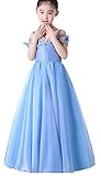 (コ-ランド) Co-land 子供 ワンピース 女の子 お姫様 フォーマルドレス キッズ 女児 ロングドレス チュールワンピ 演奏会 ピアノ 発表会 ブルー サイズ12