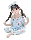 (ビメイゴー) Bmeigo 子供服 女の子 パジャマ ルームウェア 綿 リボン付き 薄手 前開き フリル 春 夏 秋 にんじん柄 寝間着 半袖 長袖 2タイプ ガールズ 部屋着 上下セット 女児 可