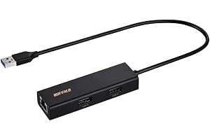 バッファロー ドッキングステーション USB-A USB3.2 Giga USB Type-A LANアダプター LUD-U3-AU101BK/N