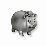 Pig wearingカウボーイ帽子金属銀行