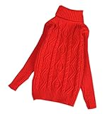 (コ-ランド) Co-land セーター ニット キッズ 子供服 女の子 長袖 タートルネック 女の子ニット ガールズ 秋冬トップス プルオーバー 女児 カジュアル レッド 28
