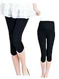 【MIKA&MAYA】 マタニティ レギンス 7分丈 パンツ ウェア インナー 妊婦 ズボン レディース (XL, ブラック)