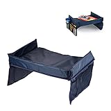 カーシートトレイ、防水性幼児のストレージボードのおもちゃ カーテーブルホルダー カーオーガナイザー 子供用 (黒)