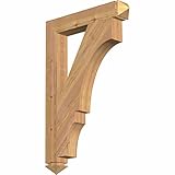 Ekena Millwork bkt04 X 18 X 18boa03rdf Balboa Arts & Crafts Rough Sawnブラケット 24"D x 36"H BKT04X24X36B