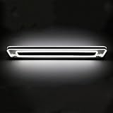LEDミラーライト、洗面所トイレ浴室、ステンレススチールベース、防水、防錆、シルバー14W68cm（26.8インチ）