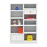 アルファタカバ ディズニー家具シリーズ セレクトミッキー 90cm幅書棚ロータイプ 取っ手オールミッキークリスタル